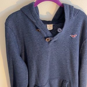 Hollister Blue XL Sweatshirt. Front Pouch & Hood.
